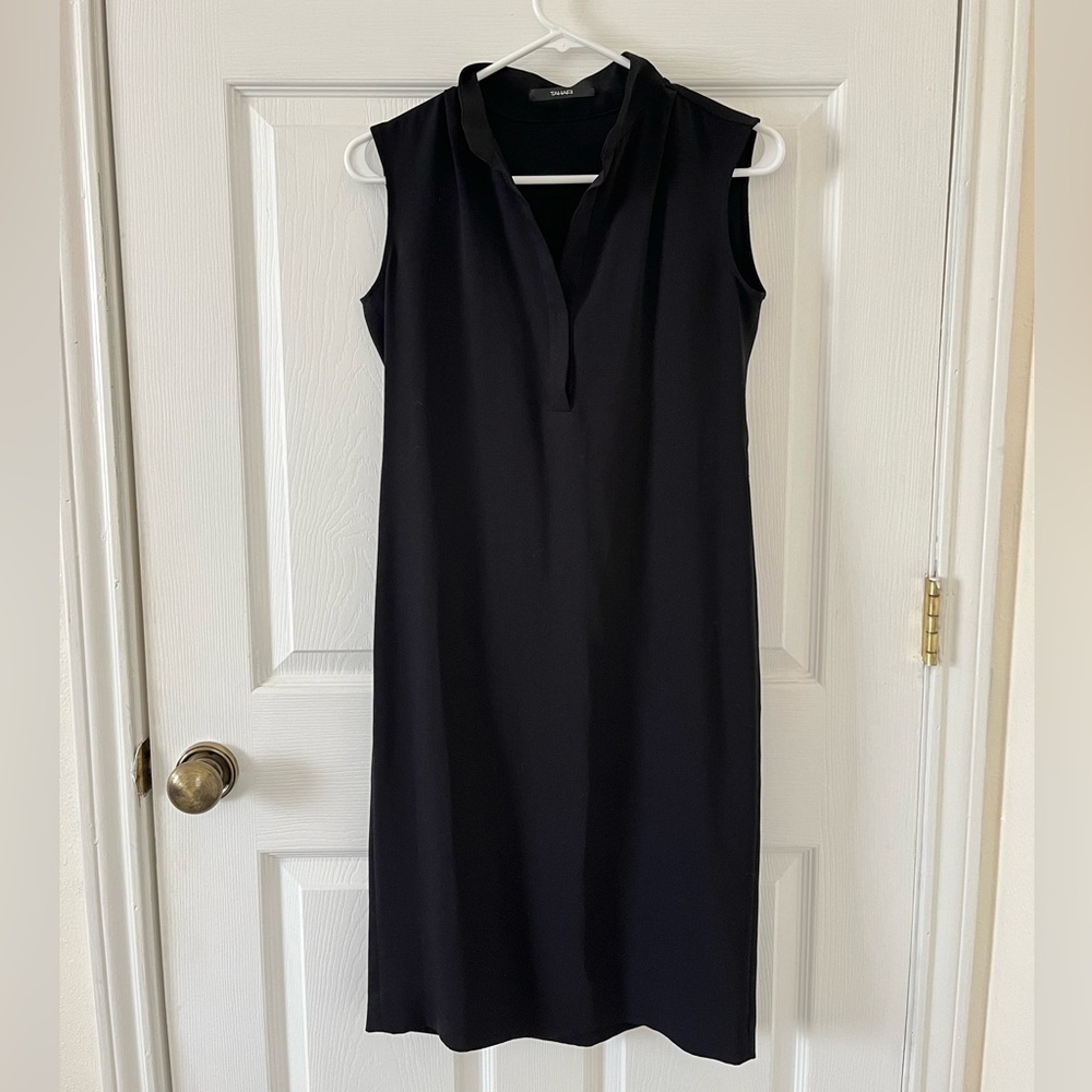 Tahari Black Sleeveless Midi Dress